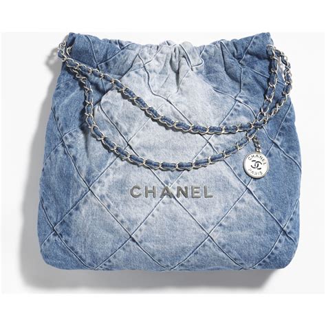 chanel blue hand bag|Chanel 22 bag small.